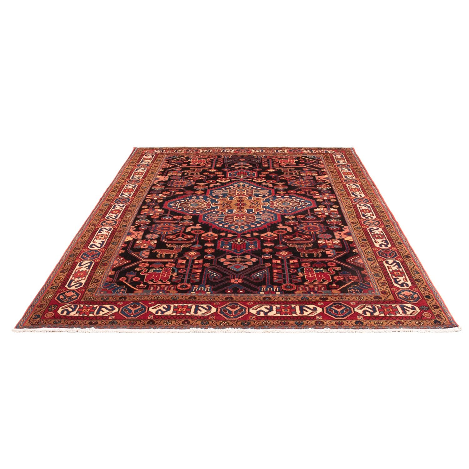 Alfombra persa - Nómada - 273 x 153 cm - azul oscuro