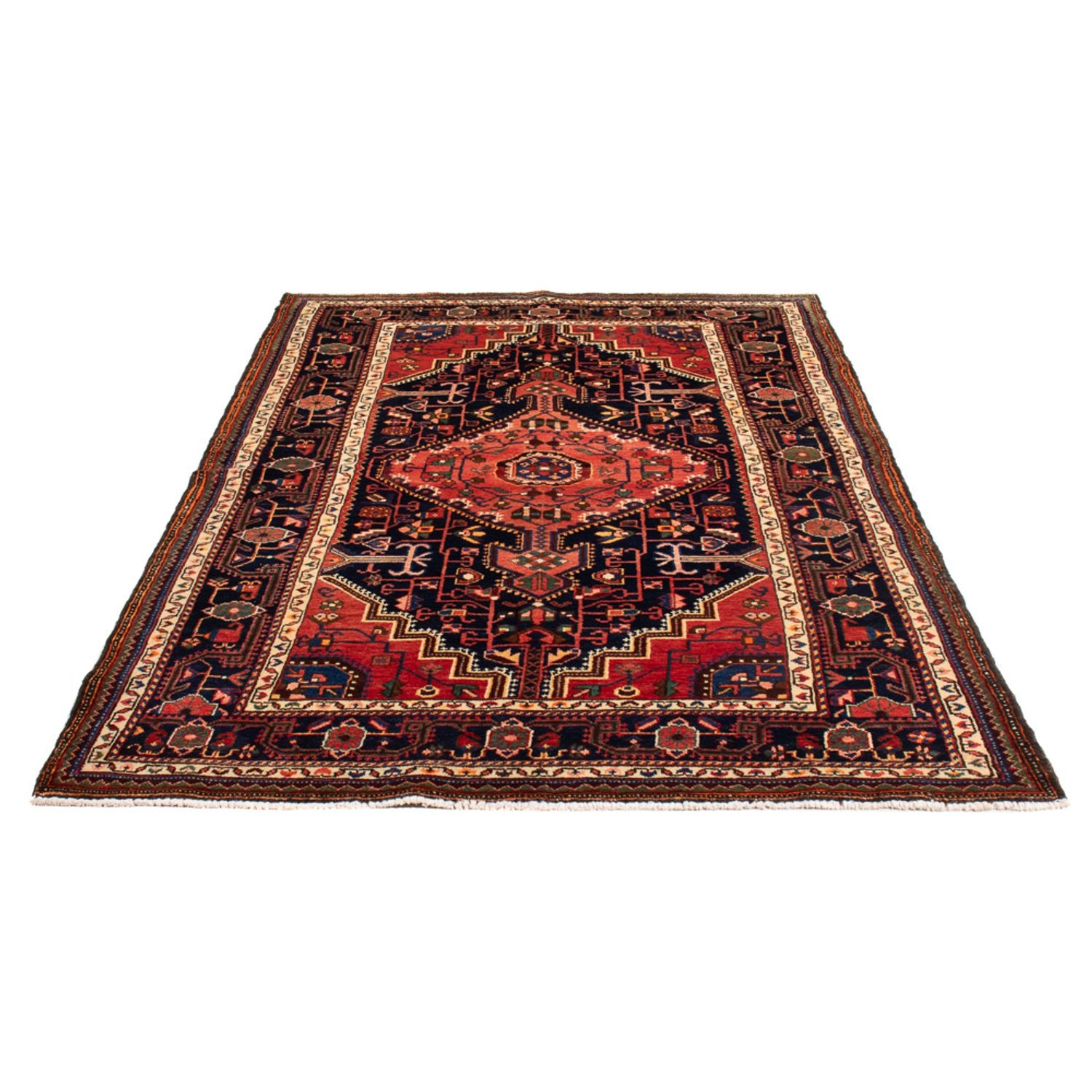Alfombra persa - Nómada - 215 x 137 cm - azul oscuro