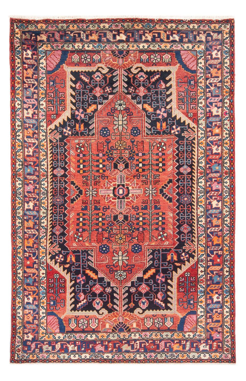Alfombra persa - Nómada - 248 x 148 cm - rojo claro