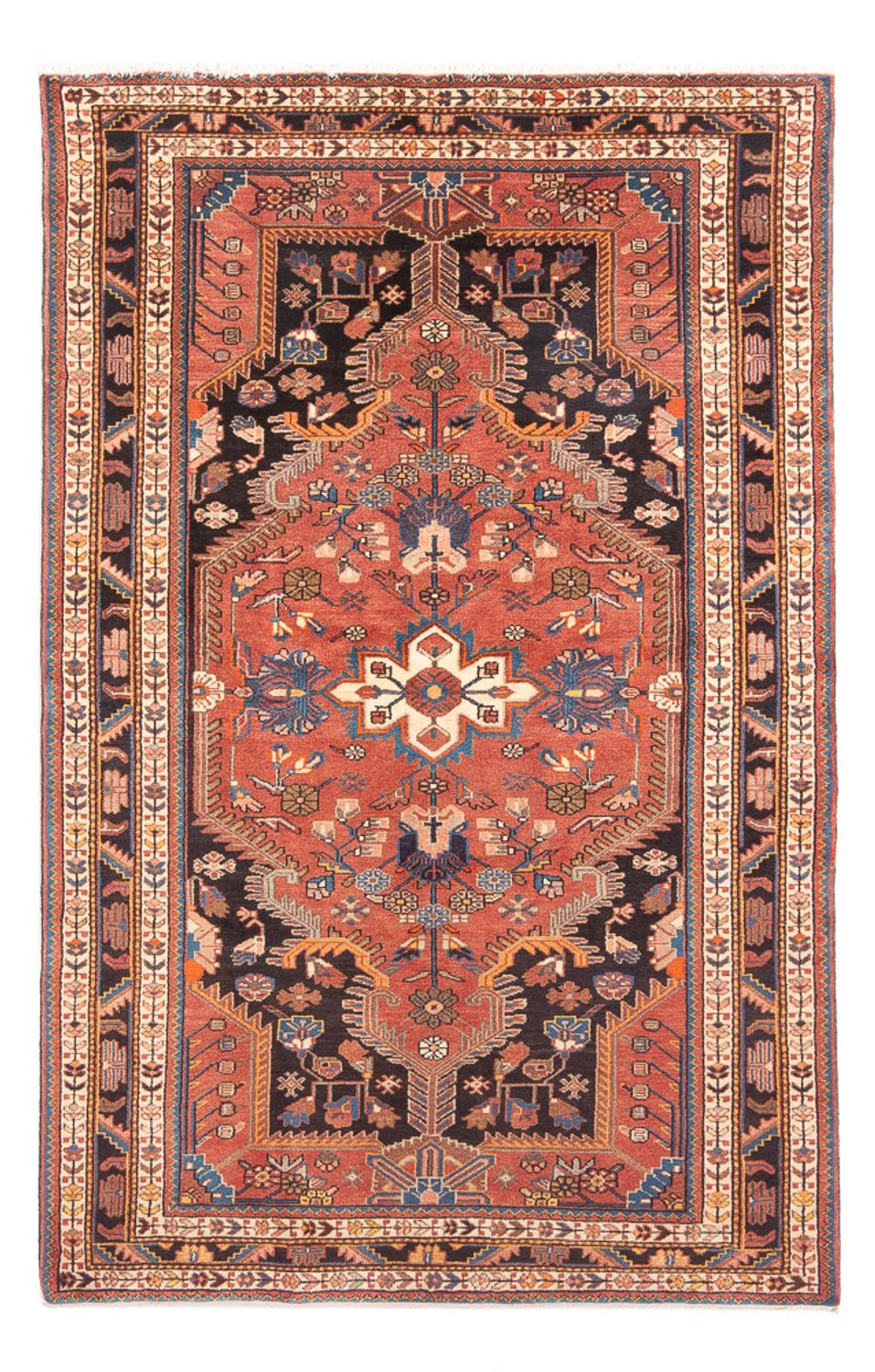 Alfombra persa - Nómada - 235 x 140 cm - rojo claro