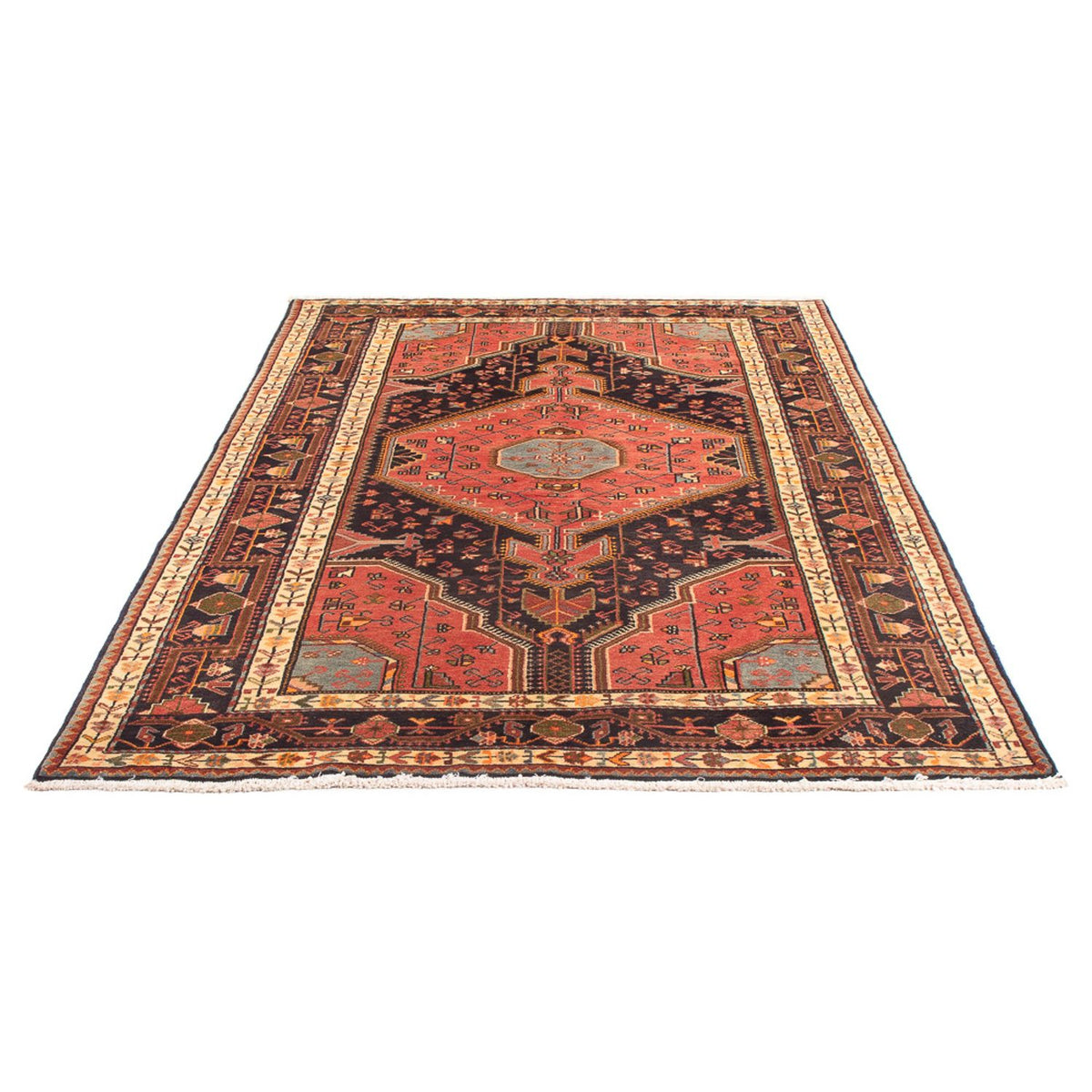 Alfombra persa - Nómada - 223 x 137 cm - rojo claro