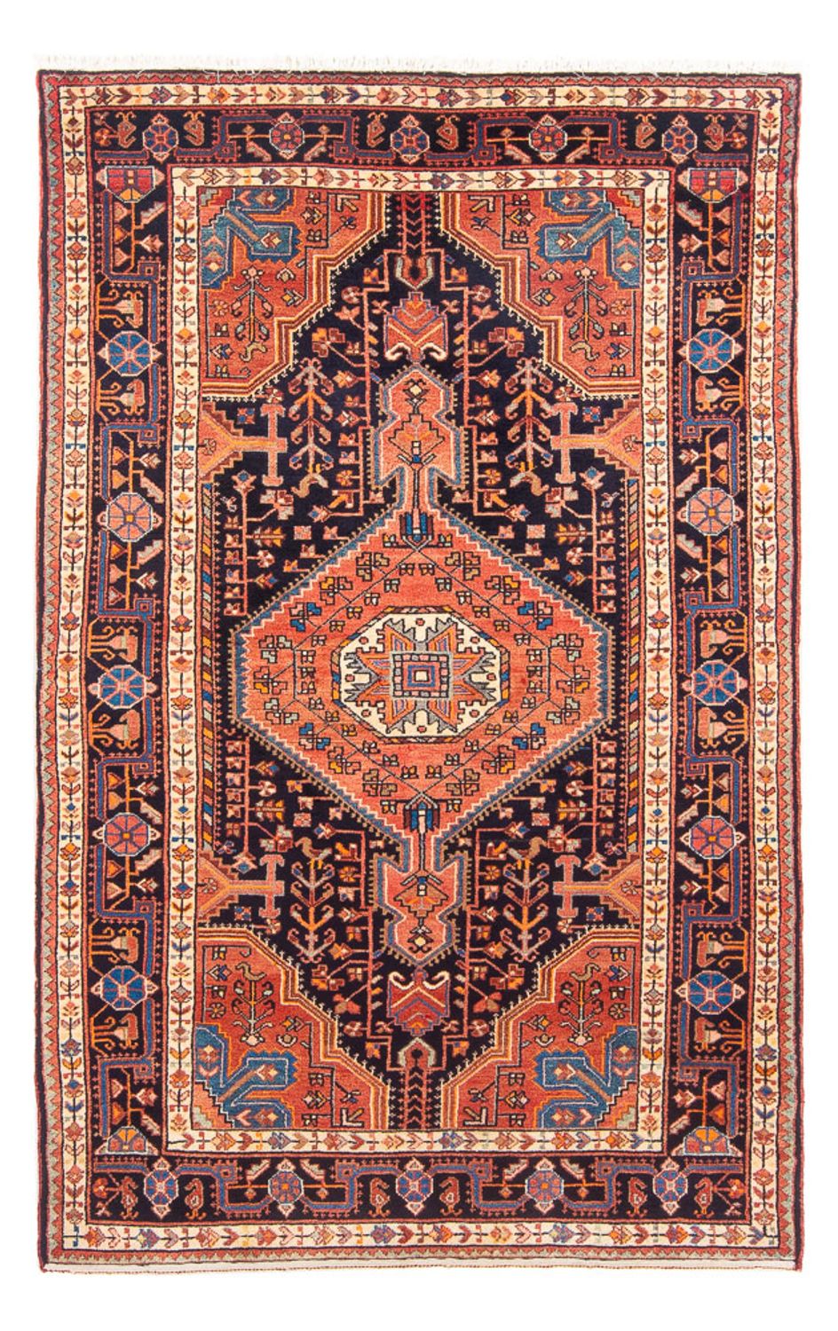 Alfombra persa - Nómada - 224 x 132 cm - rojo claro