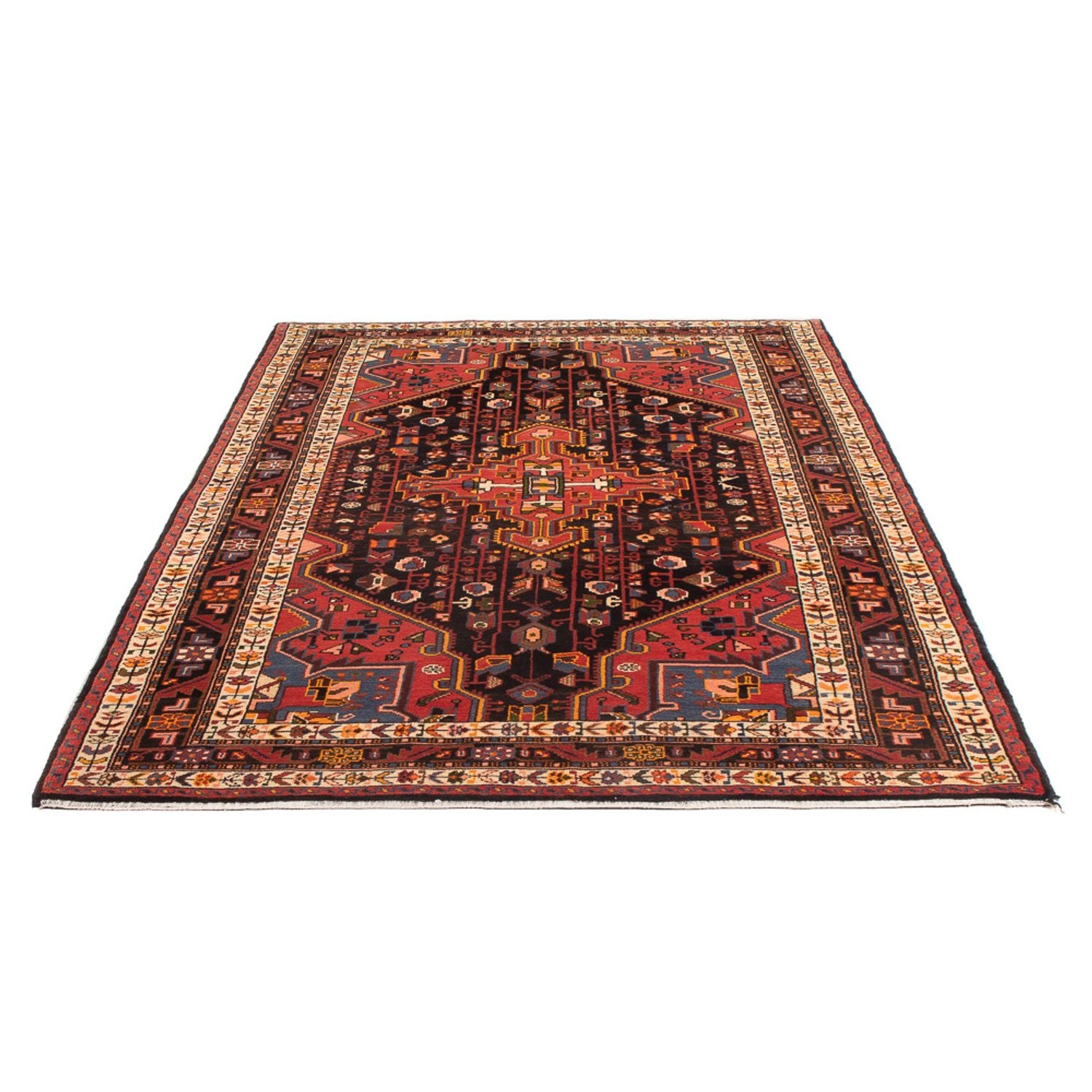 Alfombra persa - Nómada - 233 x 137 cm - rojo claro