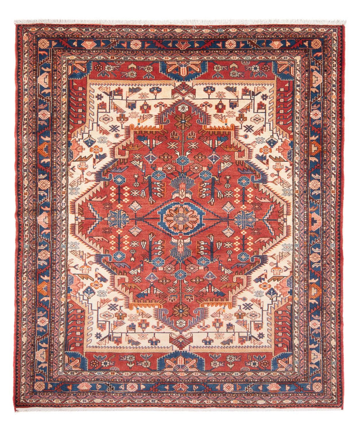 Alfombra persa - Nómada - 225 x 173 cm - óxido