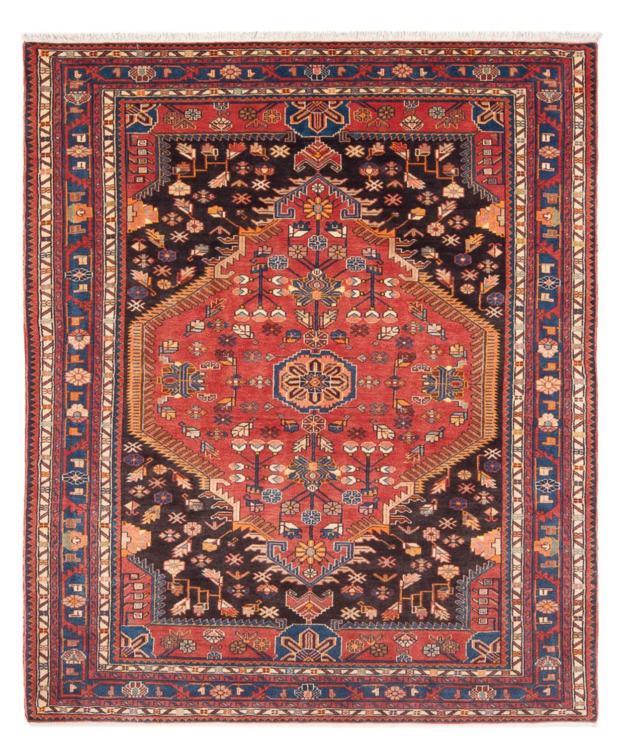 Alfombra persa - Nómada - 226 x 164 cm - rojo claro