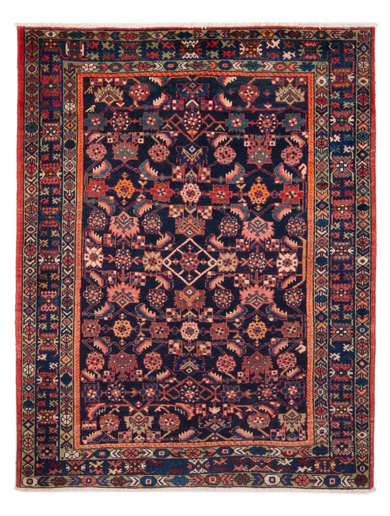 Alfombra persa - Nómada - 205 x 155 cm - azul oscuro