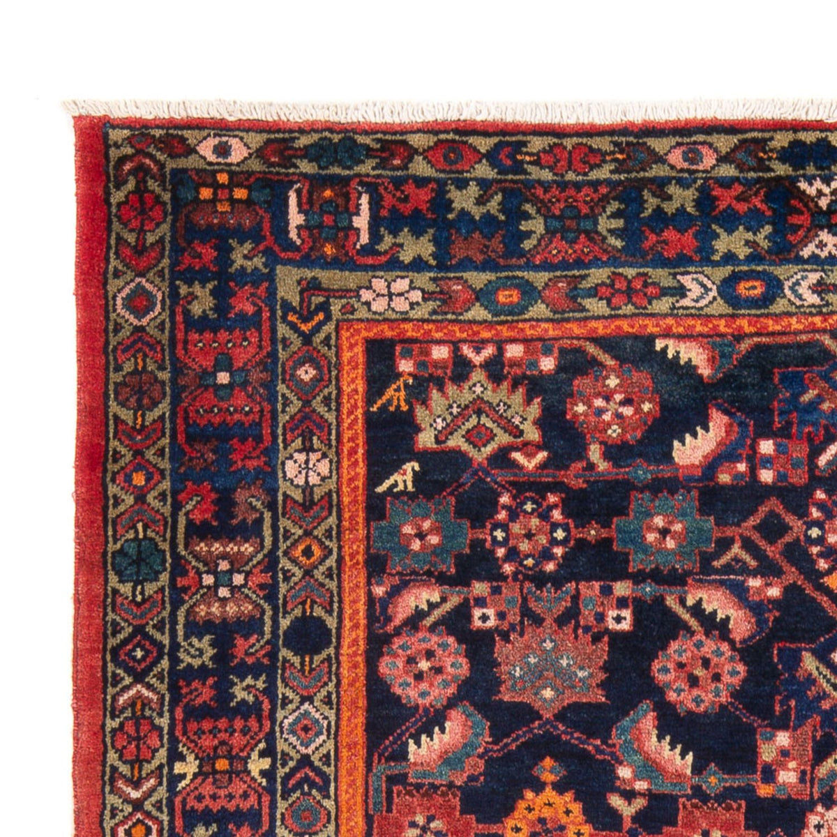 Alfombra persa - Nómada - 205 x 155 cm - azul oscuro