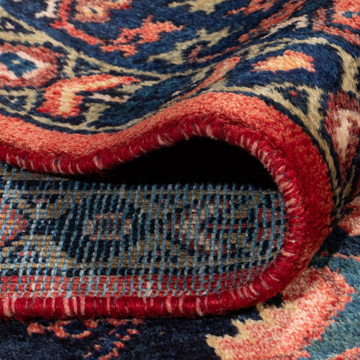 Alfombra persa - Nómada - 205 x 155 cm - azul oscuro