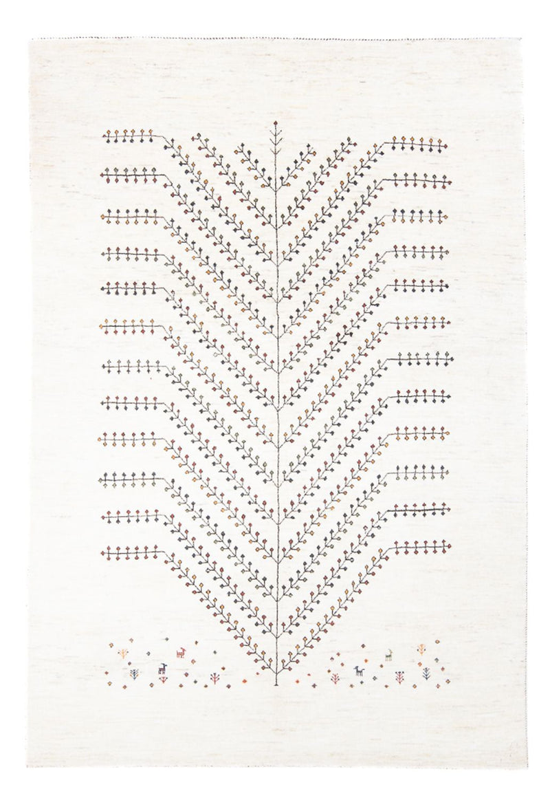 Alfombra Gabbeh - Loribaft Persa - 233 x 166 cm - blanco