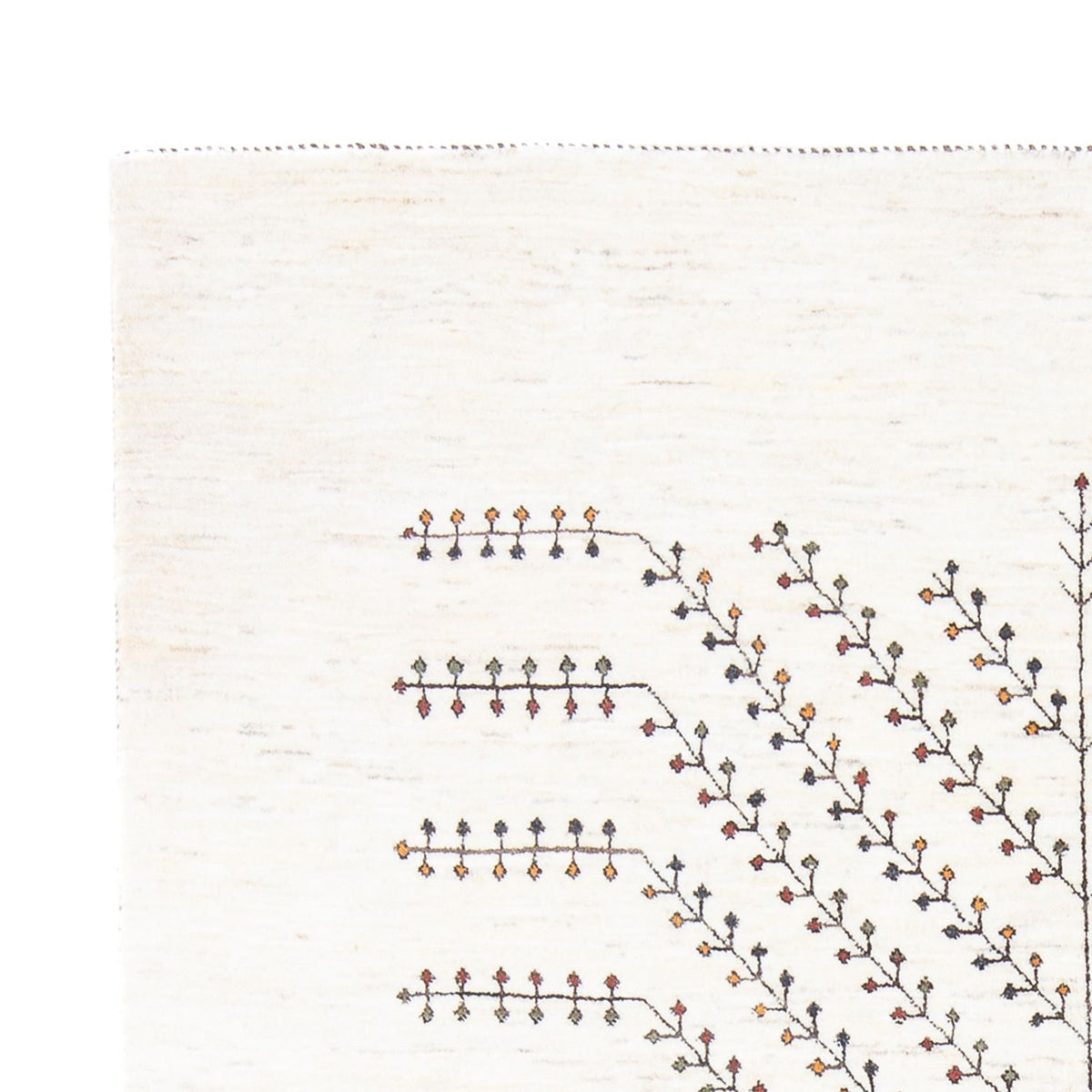 Alfombra Gabbeh - Loribaft Persa - 233 x 166 cm - blanco