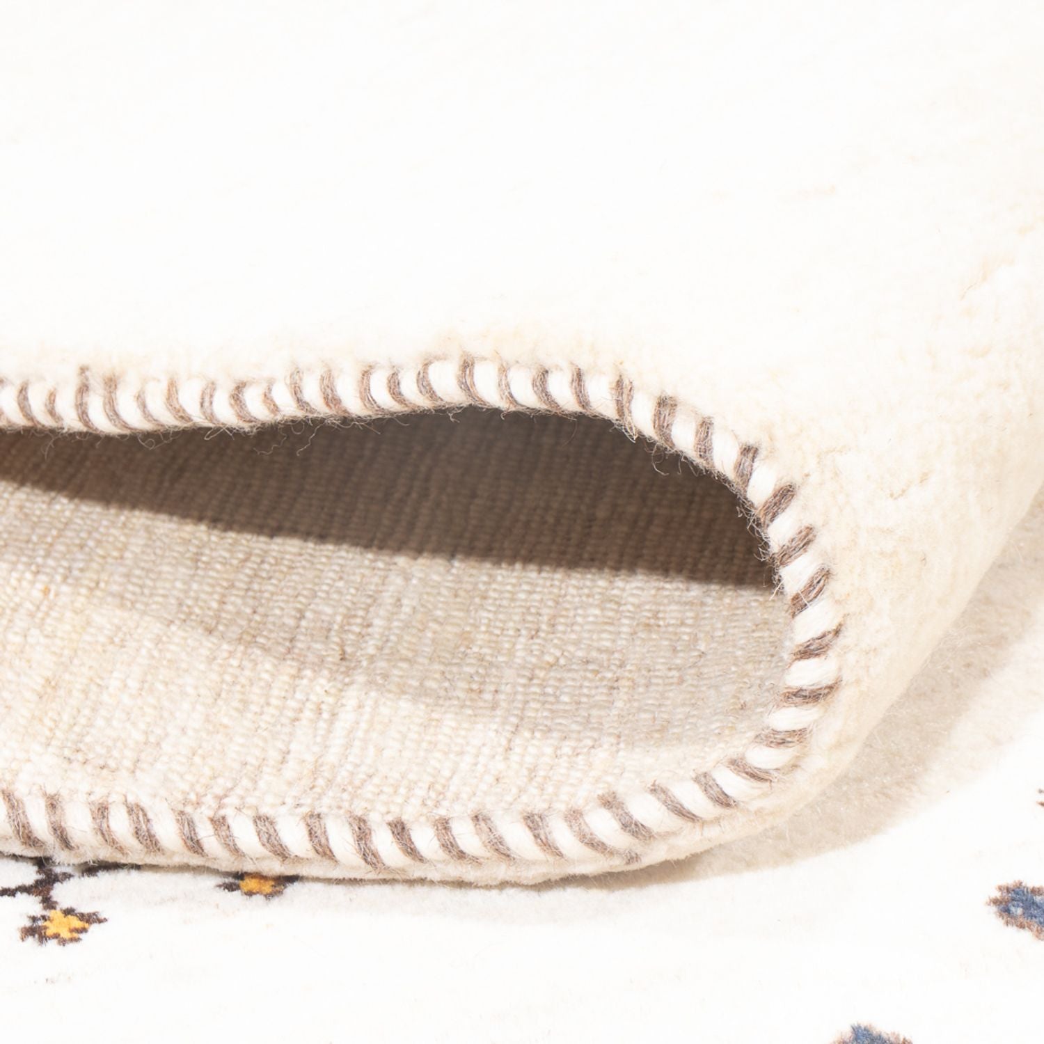 Alfombra Gabbeh - Loribaft Persa - 233 x 166 cm - blanco