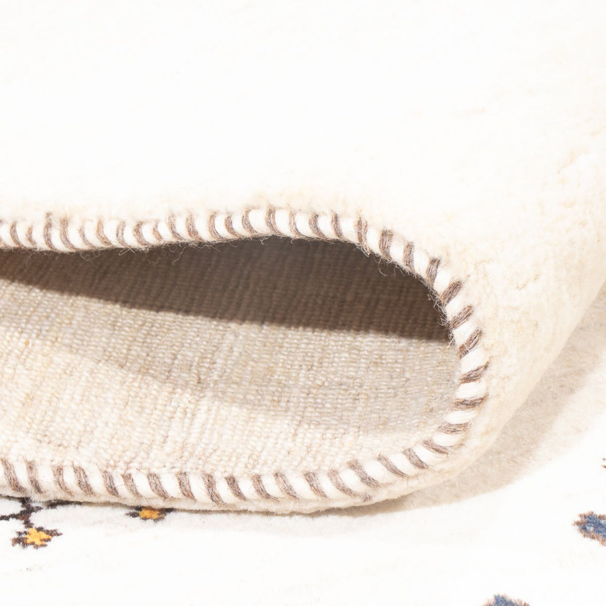 Alfombra Gabbeh - Loribaft Persa - 233 x 166 cm - blanco