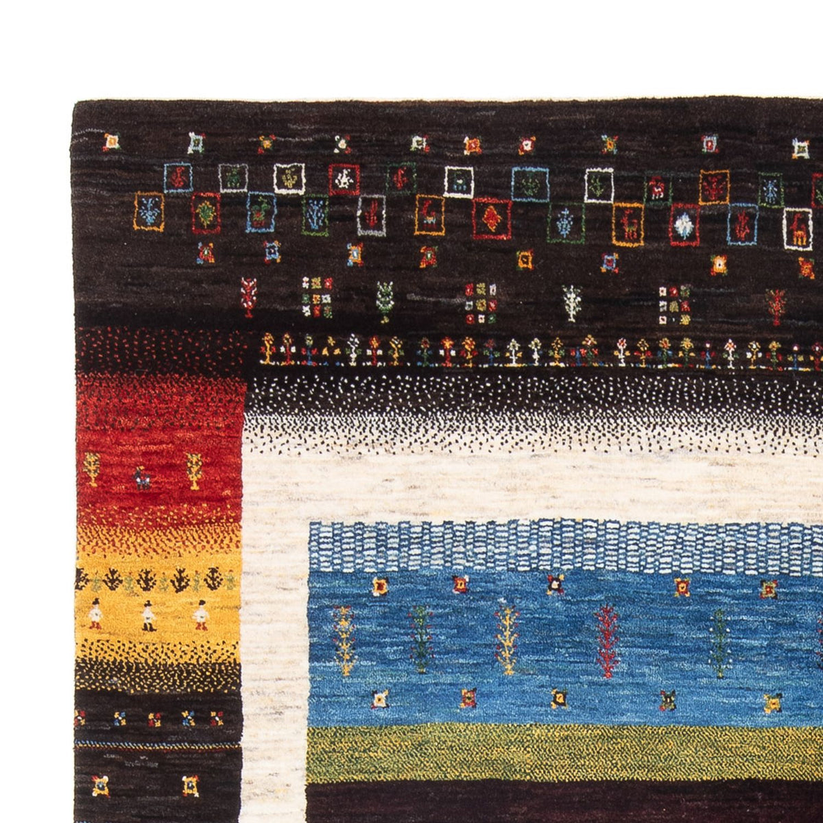 Alfombra Gabbeh - Loribaft Persa - 260 x 178 cm - multicolor