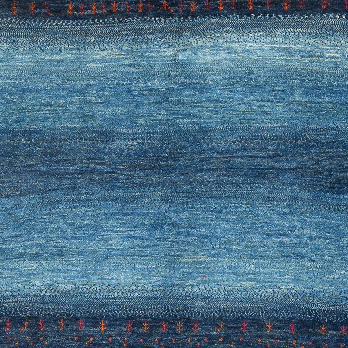 Alfombra Gabbeh - Loribaft Persa - 216 x 183 cm - azul oscuro
