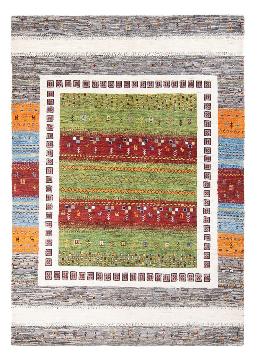 Alfombra Gabbeh - Loribaft Persa - 249 x 173 cm - multicolor