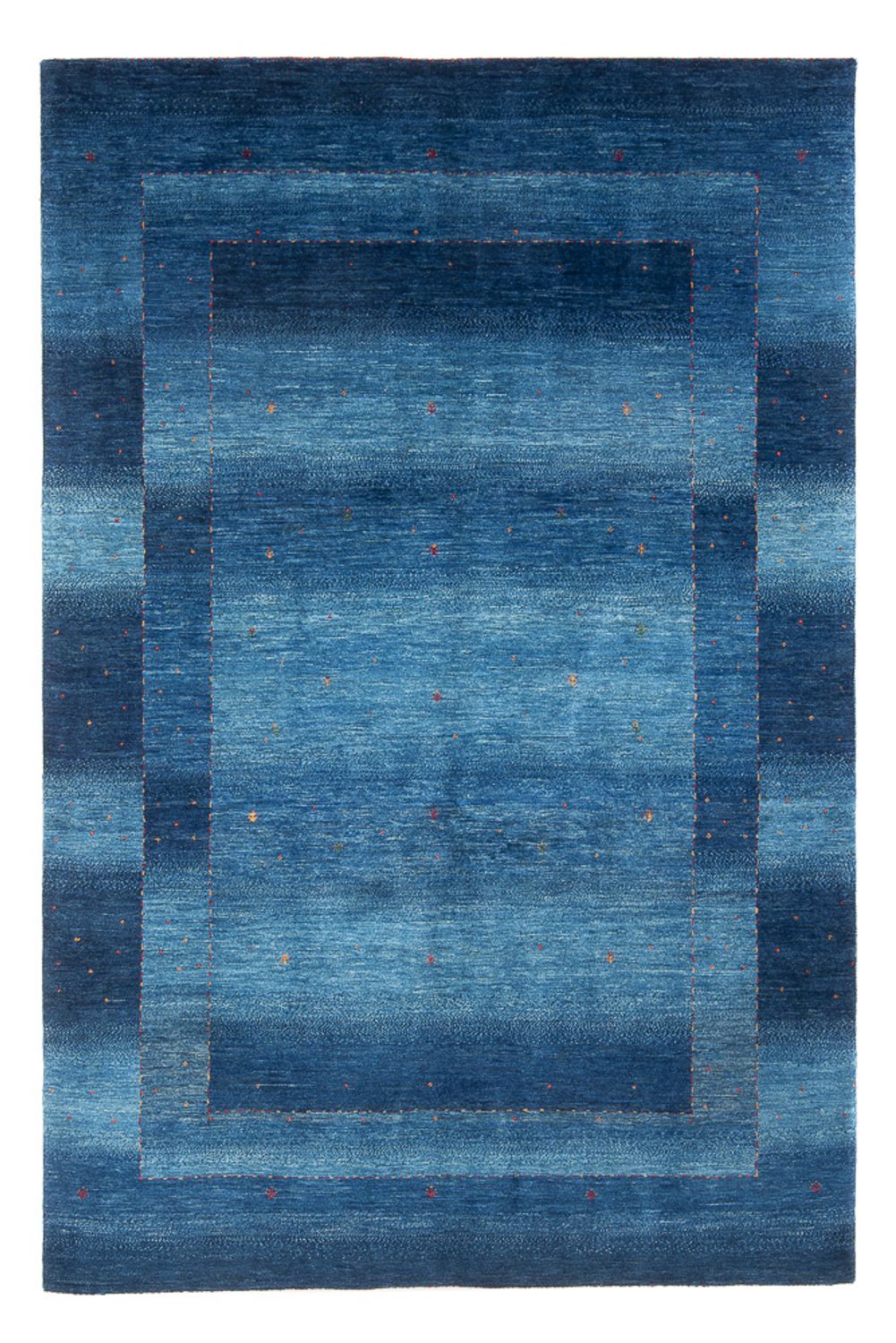 Alfombra Gabbeh - Loribaft Persa - 252 x 173 cm - azul oscuro
