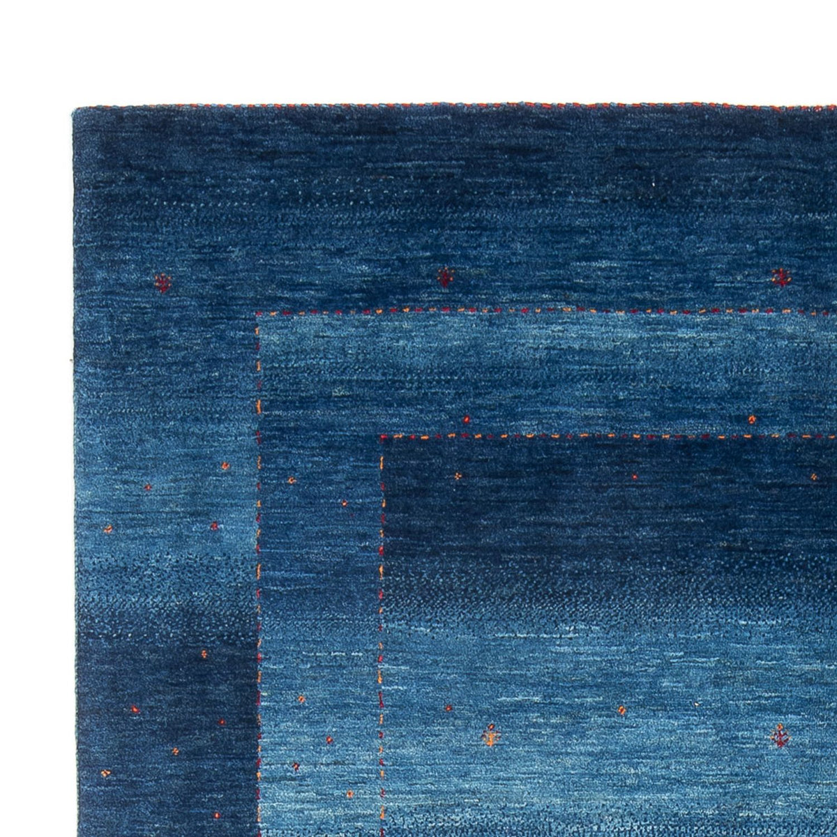 Alfombra Gabbeh - Loribaft Persa - 252 x 173 cm - azul oscuro