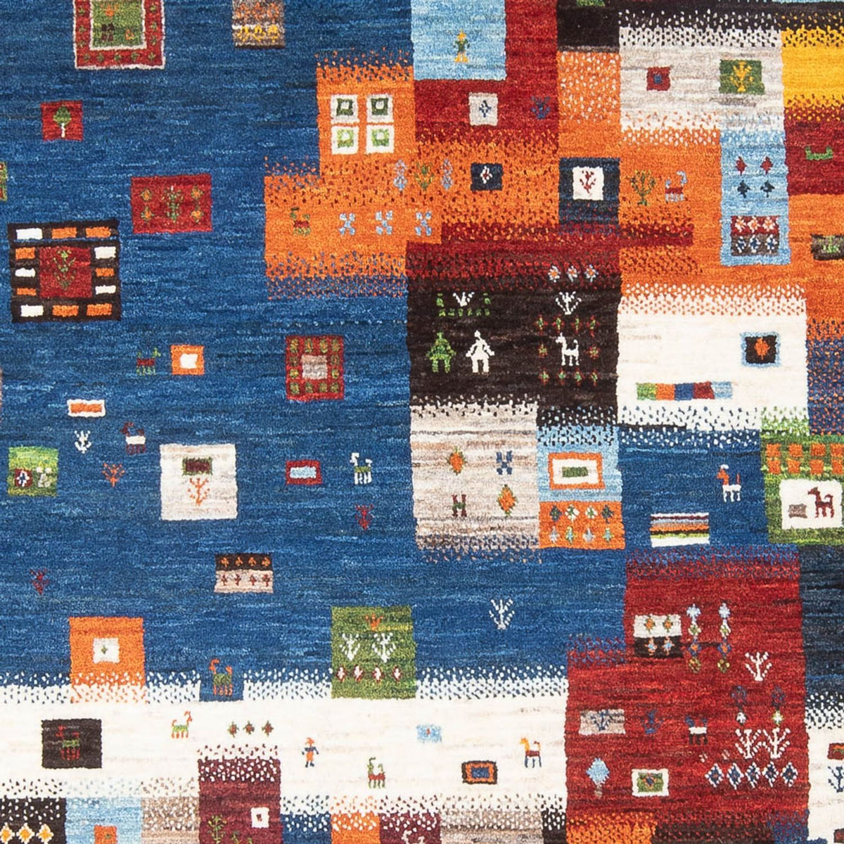 Alfombra Gabbeh - Loribaft Persa - 254 x 178 cm - multicolor