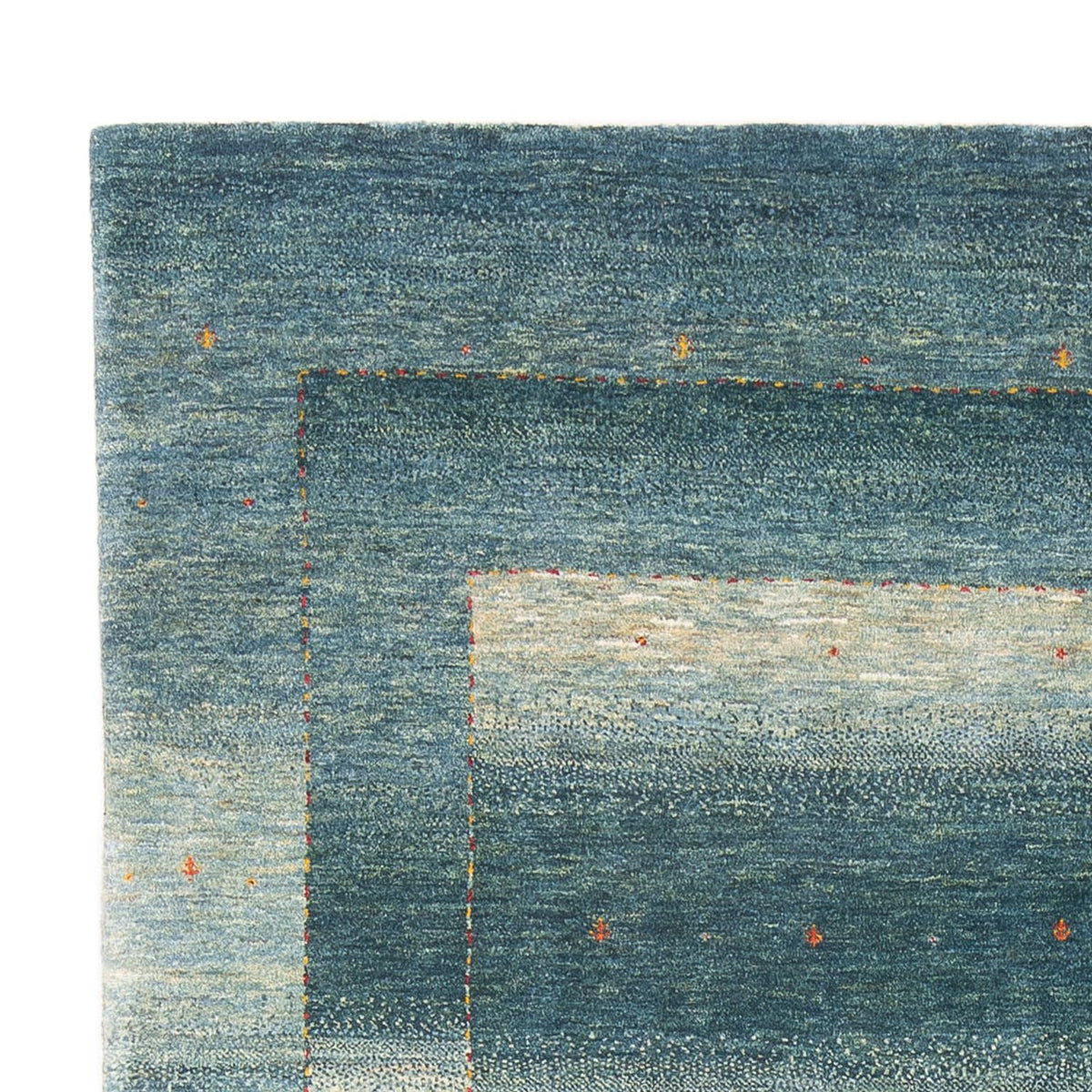 Alfombra Gabbeh - Loribaft Persa - 250 x 168 cm - azul claro