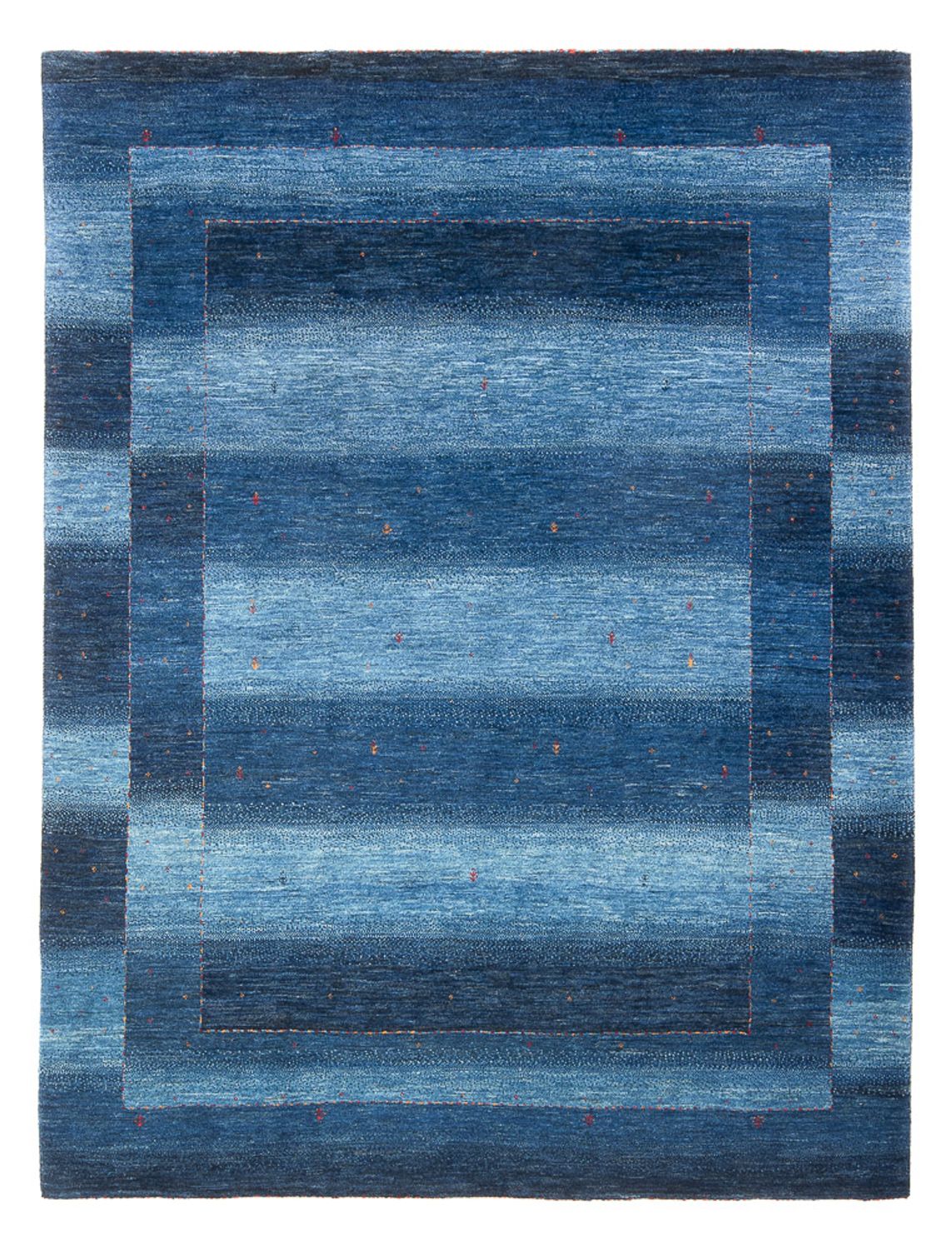 Alfombra Gabbeh - Loribaft Persa - 232 x 179 cm - azul marino