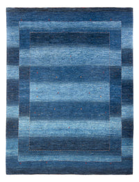Alfombra Gabbeh - Loribaft Persa - 232 x 179 cm - azul marino
