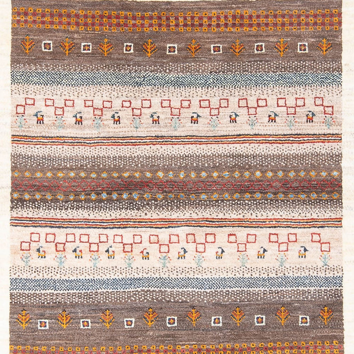 Alfombra Gabbeh - Loribaft Persa - 226 x 160 cm - multicolor