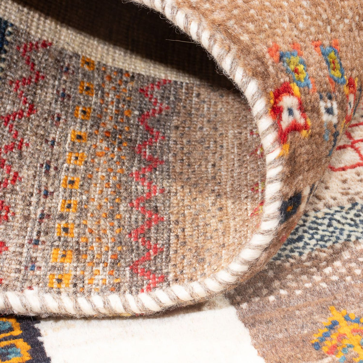 Alfombra Gabbeh - Loribaft Persa - 226 x 160 cm - multicolor