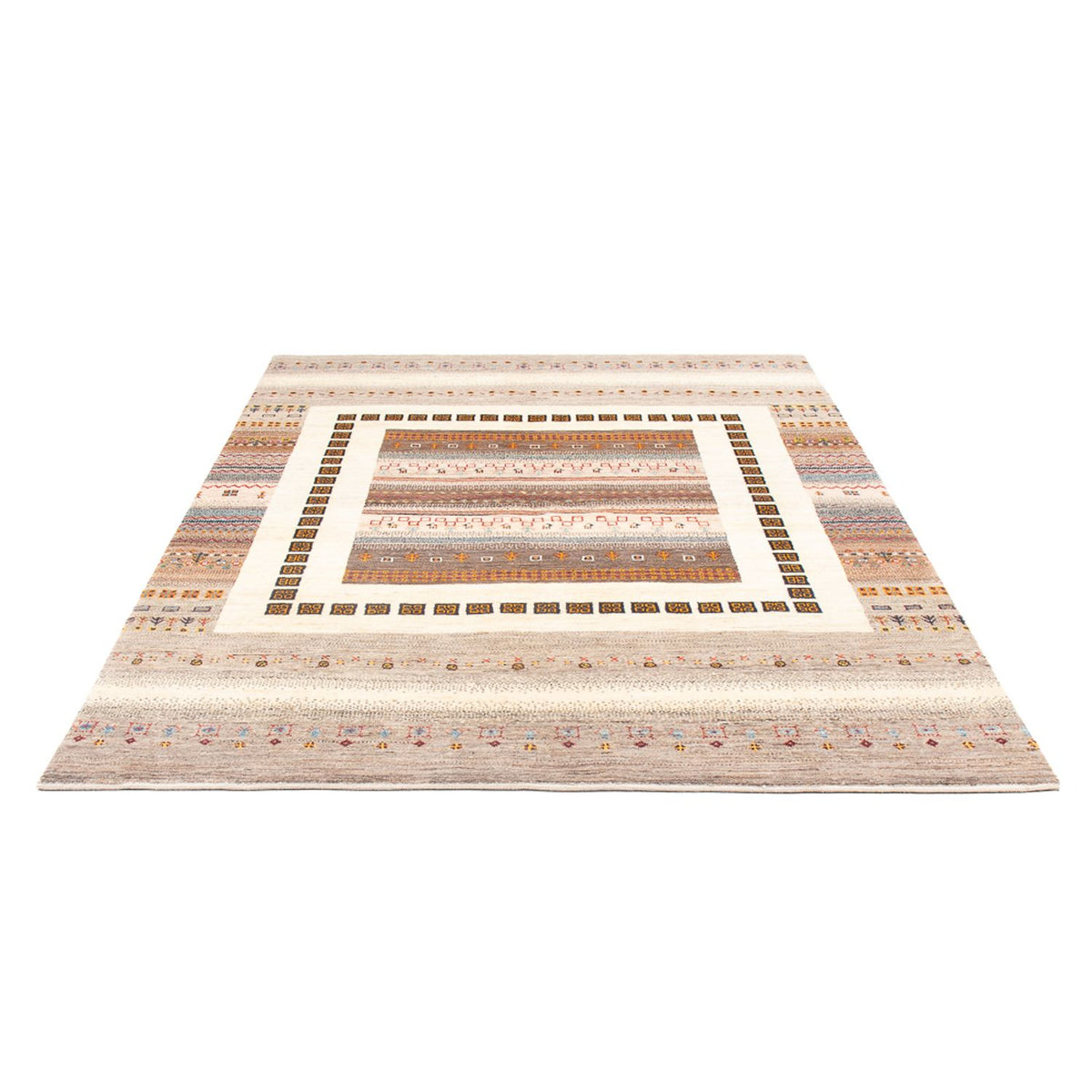 Alfombra Gabbeh - Loribaft Persa - 226 x 160 cm - multicolor