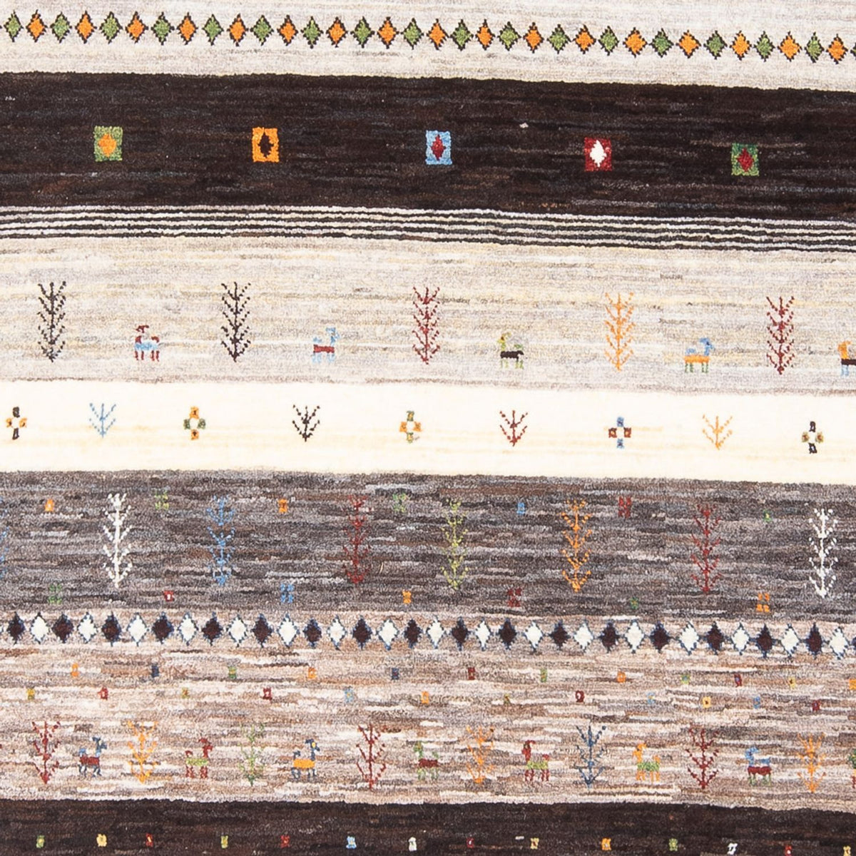 Alfombra Gabbeh - Loribaft Persa - 248 x 175 cm - multicolor