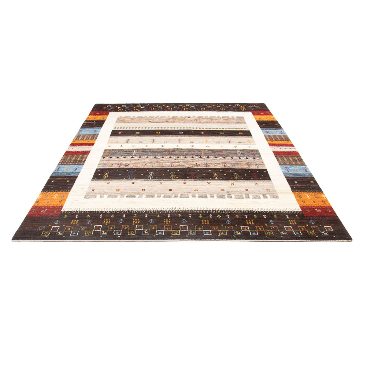 Alfombra Gabbeh - Loribaft Persa - 248 x 175 cm - multicolor