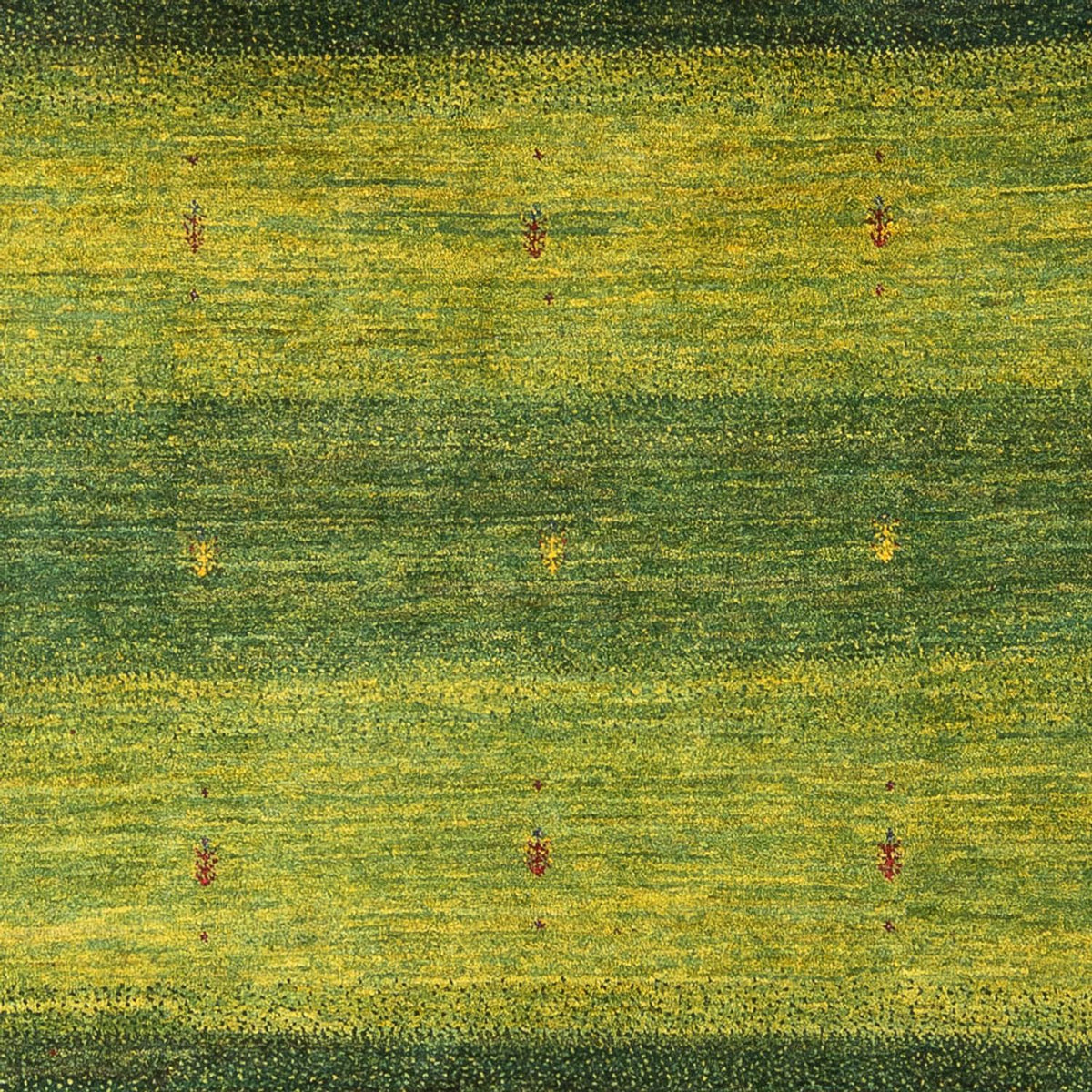 Alfombra Gabbeh - Loribaft Persa - 243 x 166 cm - verde oscuro