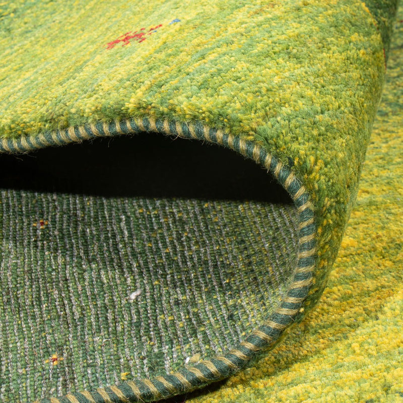 Alfombra Gabbeh - Loribaft Persa - 243 x 166 cm - verde oscuro