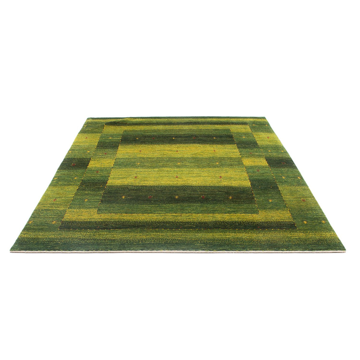 Alfombra Gabbeh - Loribaft Persa - 243 x 166 cm - verde oscuro