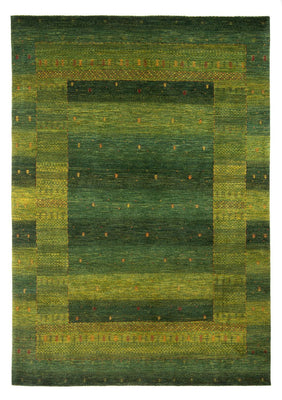 Alfombra Gabbeh - Loribaft Persa - 297 x 200 cm - verde oscuro