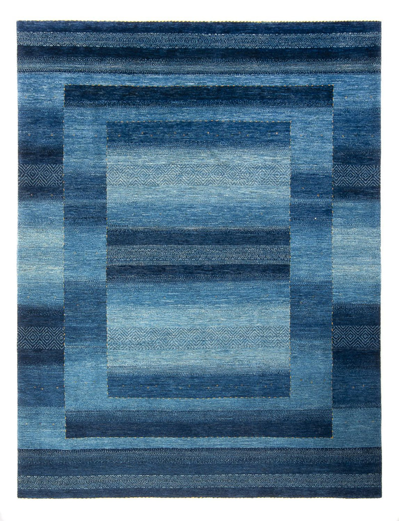 Alfombra Gabbeh - Loribaft Persa - 286 x 212 cm - azul marino