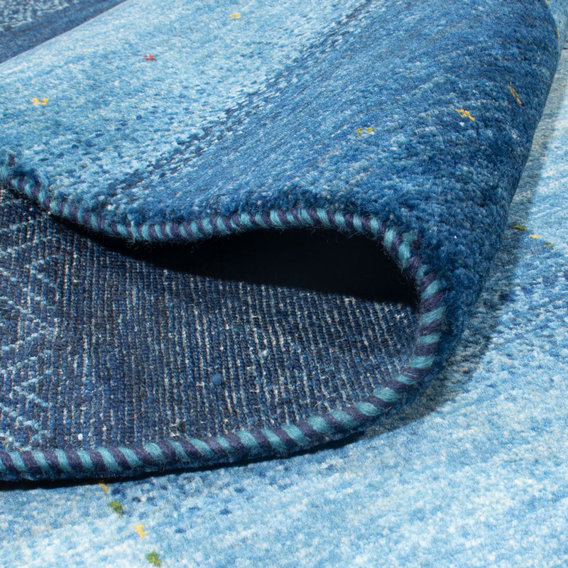 Alfombra Gabbeh - Loribaft Persa - 286 x 212 cm - azul marino