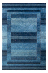 Alfombra Gabbeh - Loribaft Persa - 287 x 196 cm - azul marino