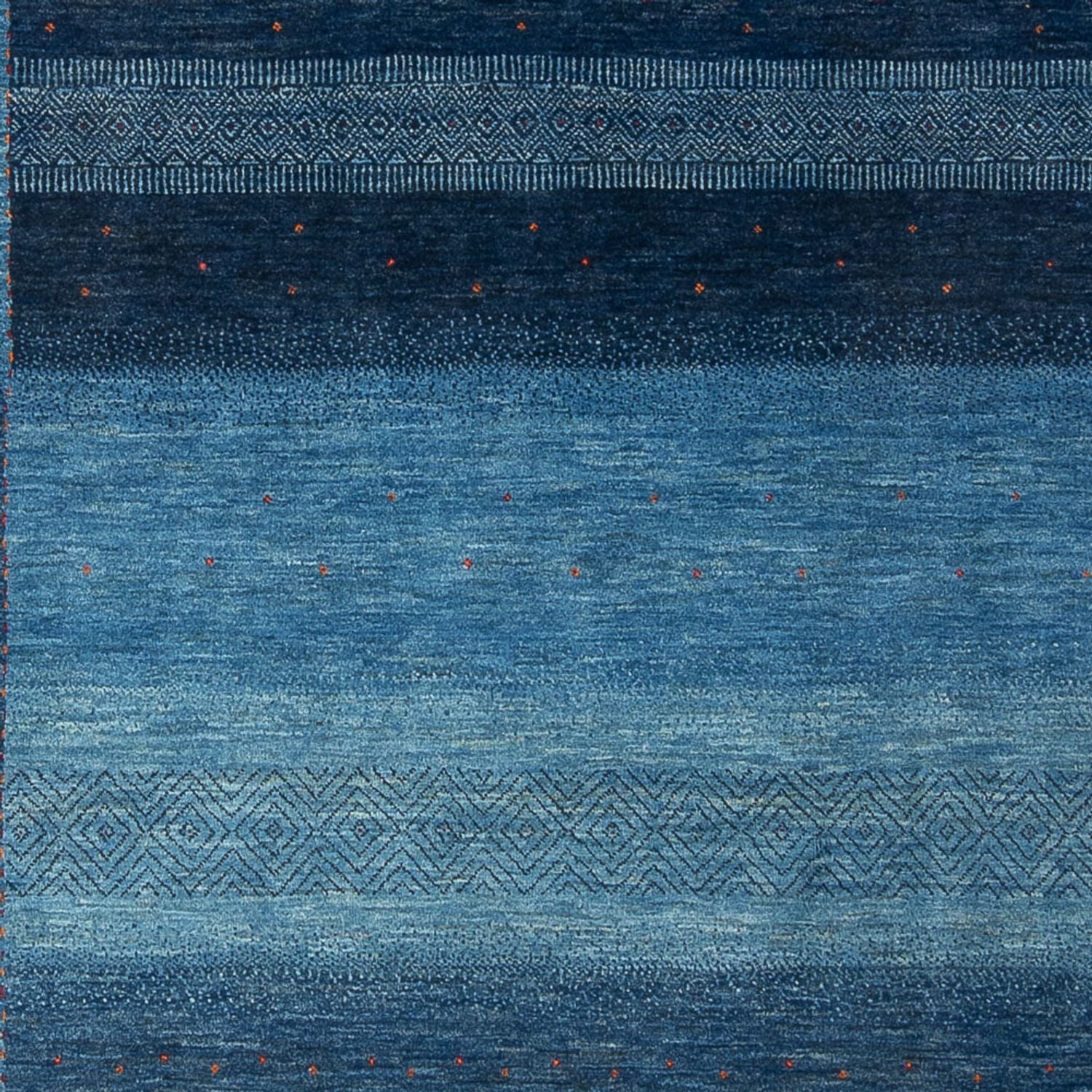 Alfombra Gabbeh - Loribaft Persa - 287 x 196 cm - azul marino