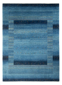 Alfombra Gabbeh - Loribaft Persa - 300 x 214 cm - azul marino