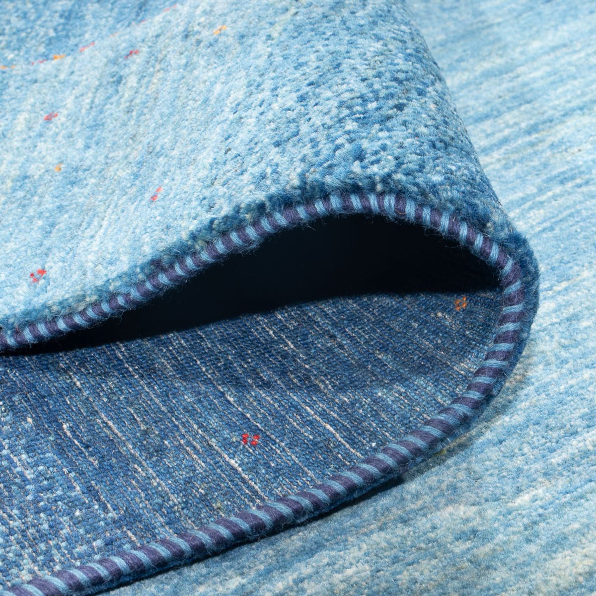 Alfombra Gabbeh - Loribaft Persa - 297 x 216 cm - azul marino