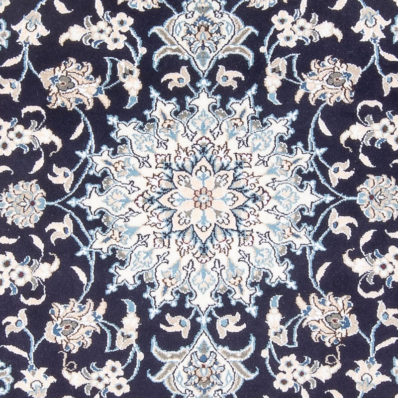 Alfombra Persa - Nain - Real - 198 x 147 cm - azul oscuro