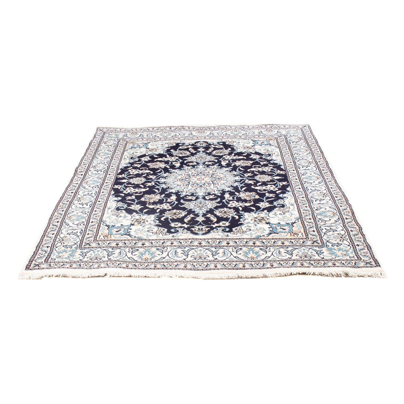 Alfombra Persa - Nain - Real - 198 x 147 cm - azul oscuro