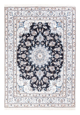 Alfombra Persa - Nain - Real - 202 x 145 cm - azul oscuro