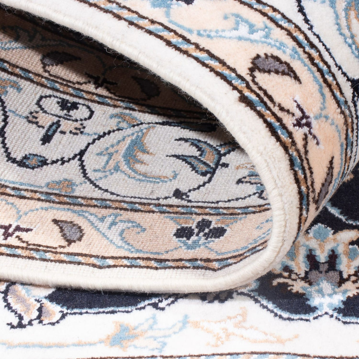 Alfombra Persa - Nain - Real - 202 x 145 cm - azul oscuro