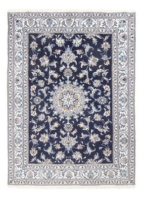 Alfombra Persa - Nain - Real - 213 x 149 cm - azul oscuro