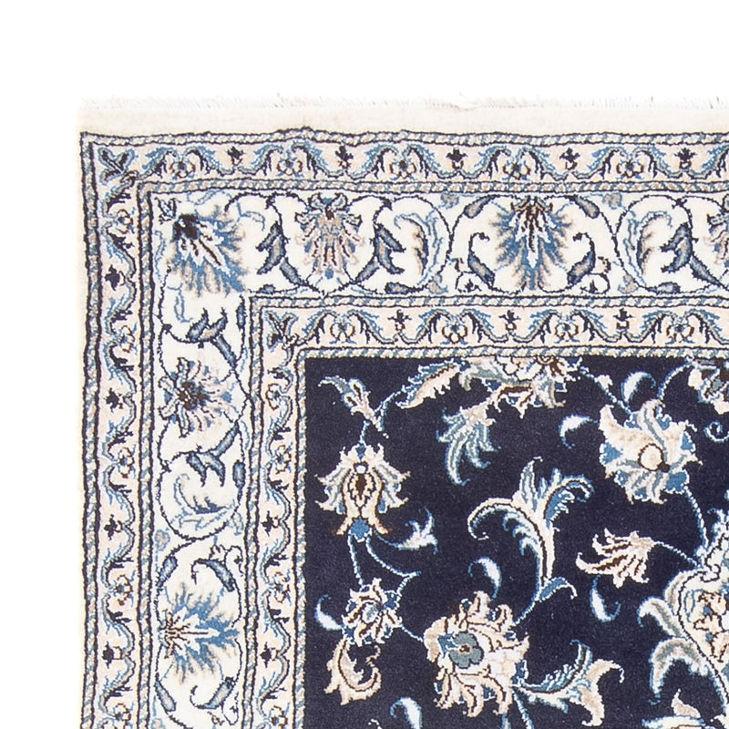 Alfombra Persa - Nain - Real - 213 x 149 cm - azul oscuro