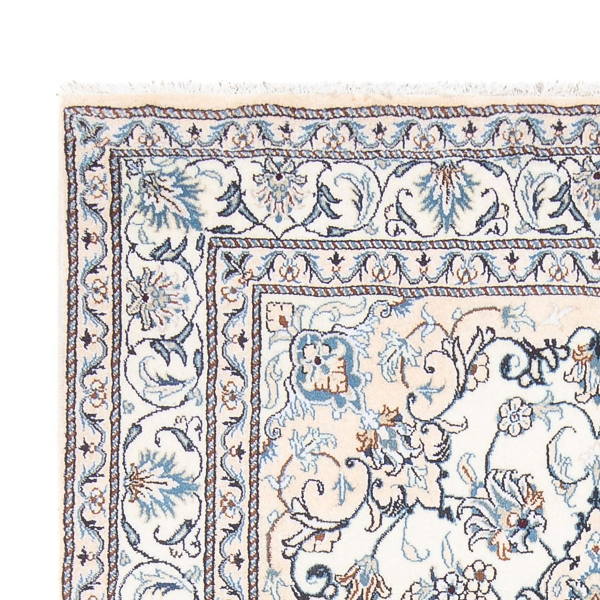 Alfombra Persa - Nain - Real - 210 x 146 cm - crema