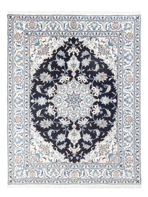 Alfombra Persa - Nain - Real - 192 x 148 cm - azul oscuro