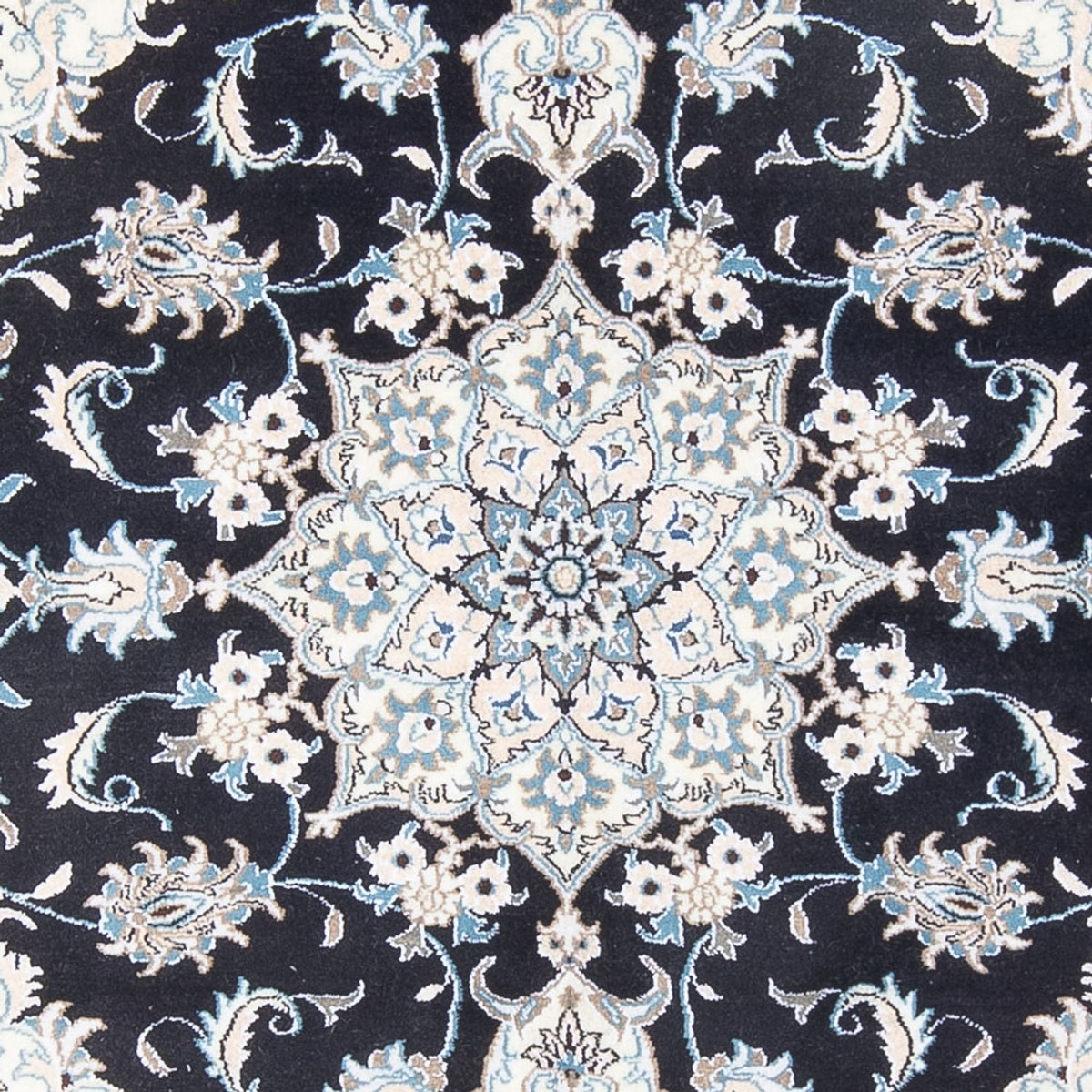 Alfombra Persa - Nain - Real - 192 x 148 cm - azul oscuro