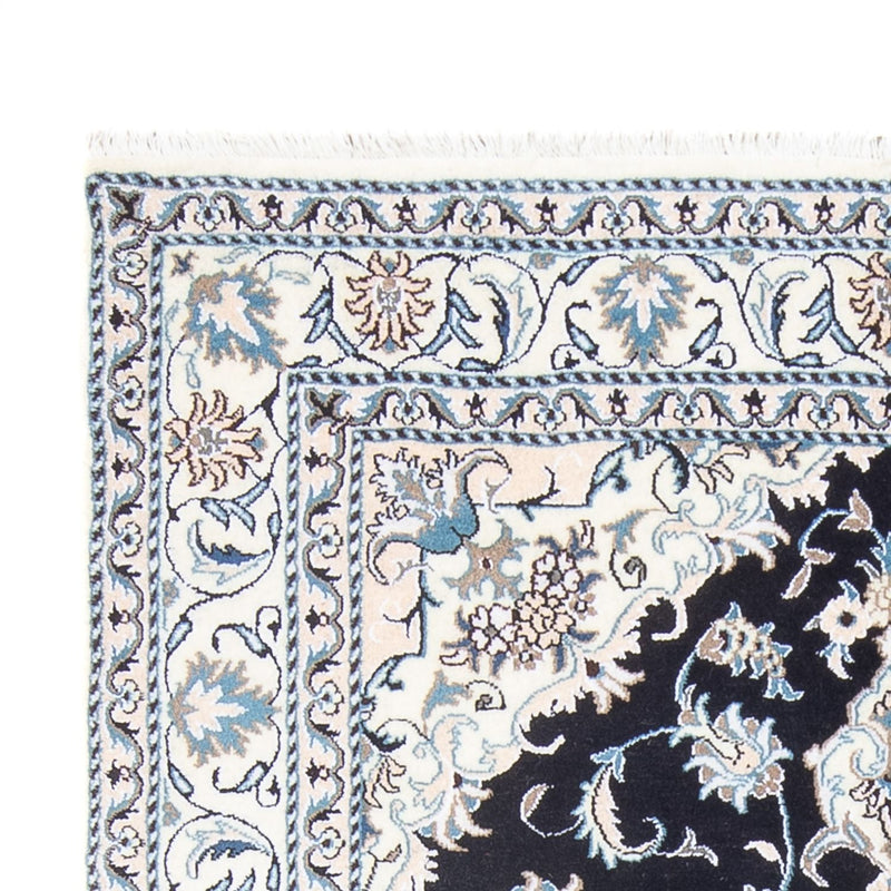 Alfombra Persa - Nain - Real - 192 x 148 cm - azul oscuro